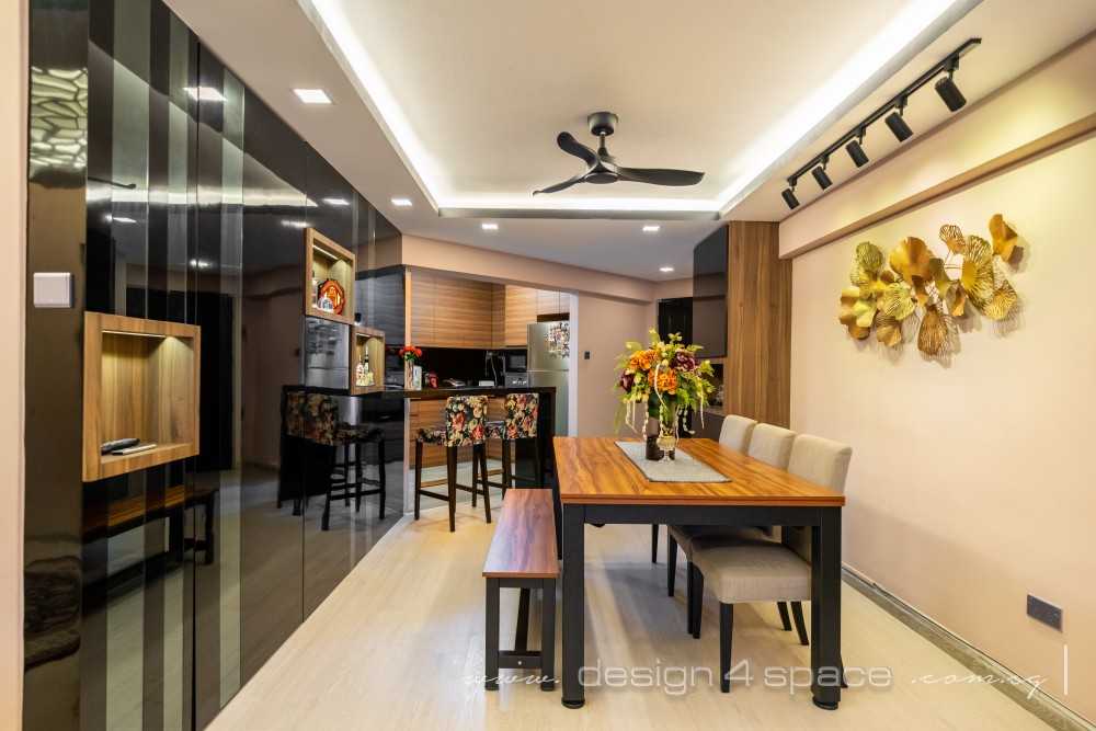 Contemporary Dining Room with Cove Lighting and Drop Ceiling