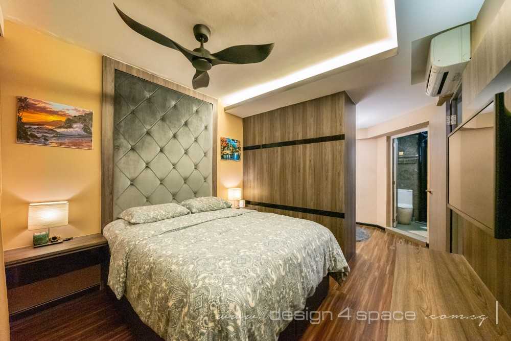 Contemporary Bedroom with Built-in Bed and Queen Bed