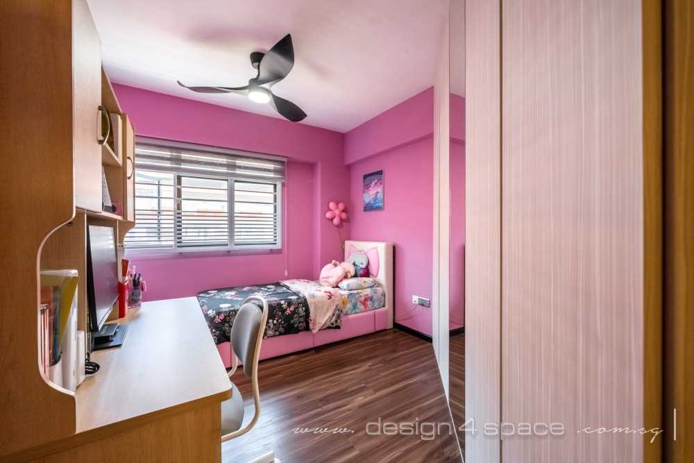 Contemporary Bedroom with Vinyl Flooring and Wardrobe