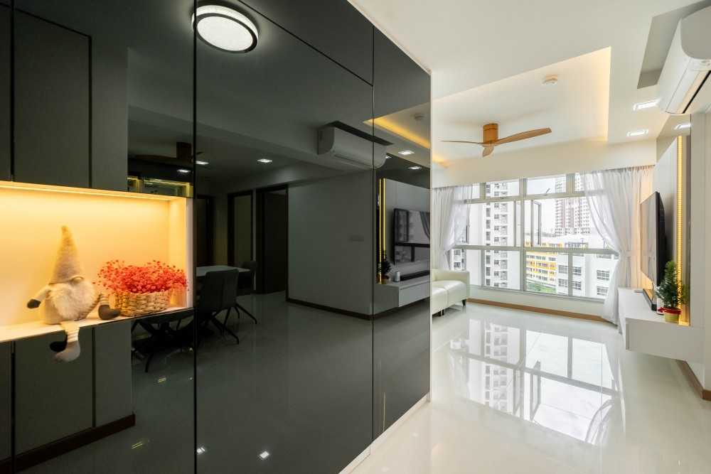 Modern Living Room with TV Console and Sofa