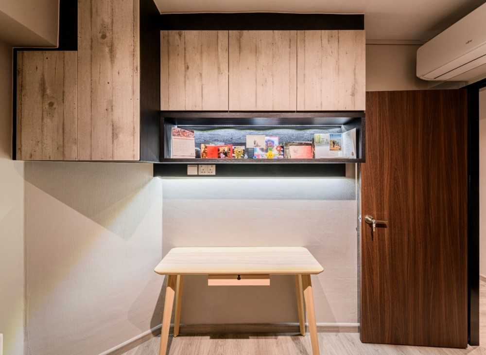 Industrial Study with Storage Cabinets and Computer