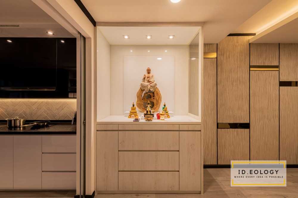 Contemporary Dining Room with Console Table and Lighting