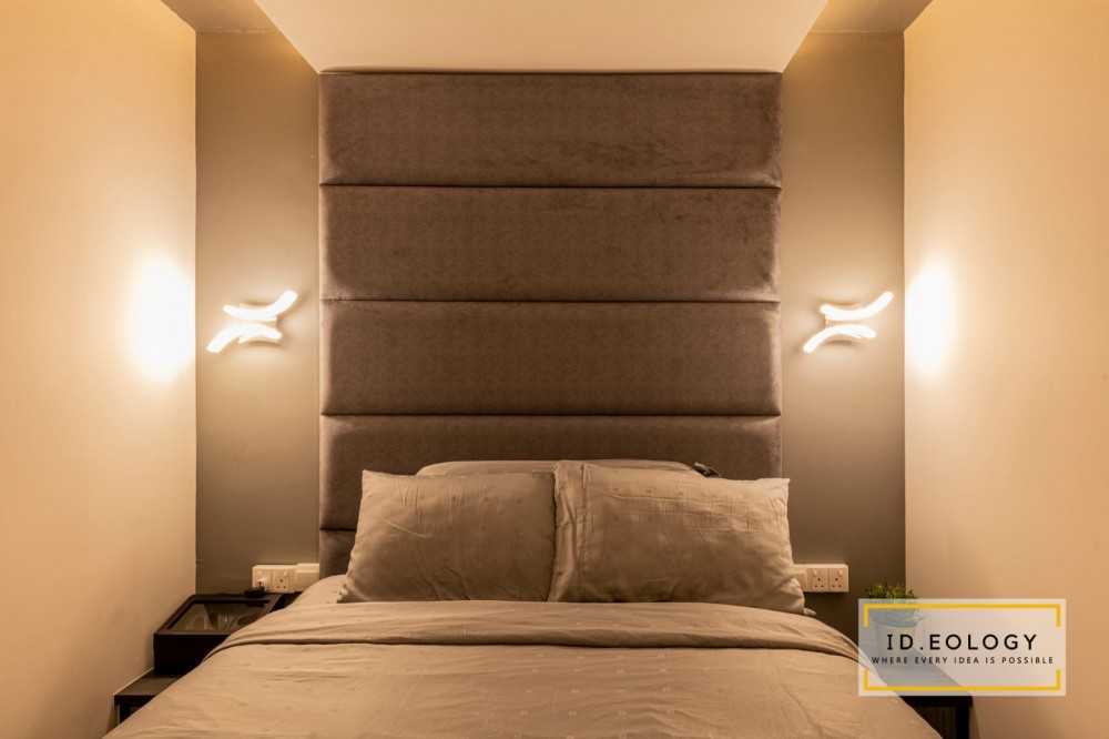 Contemporary Bedroom with Granite Floor and Marble Floor
