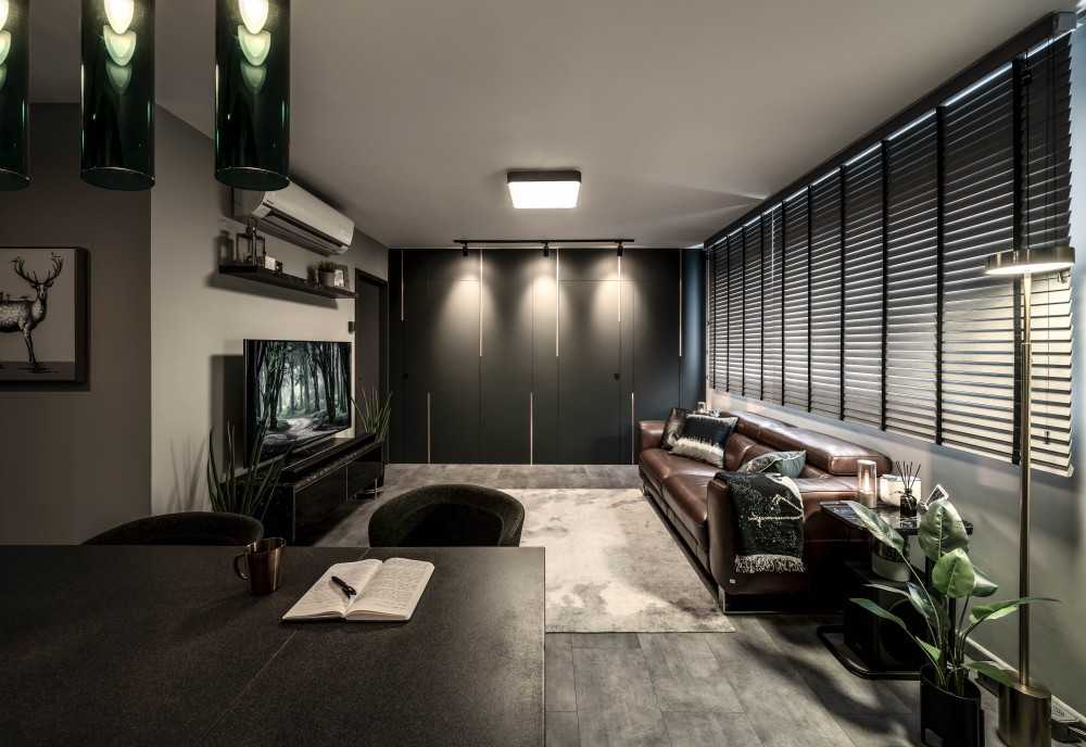Modern Living Room with Sofa and Lighting