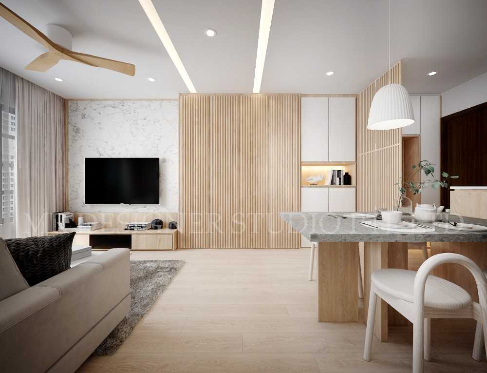 Contemporary Living Room with Vinyl Flooring and Wood Flooring