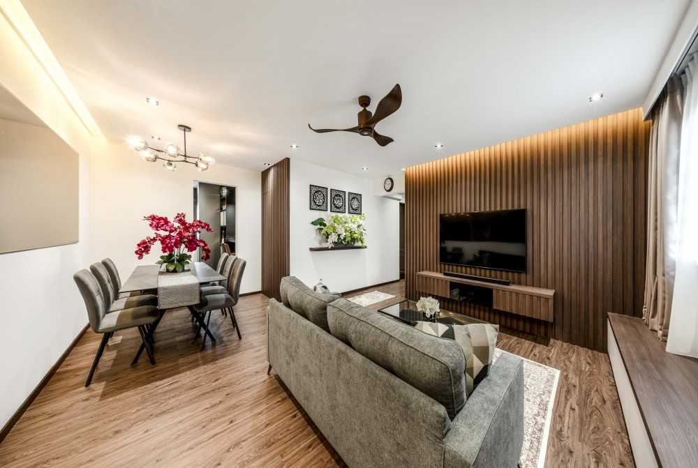 Modern Living Room with Sofa and Lighting