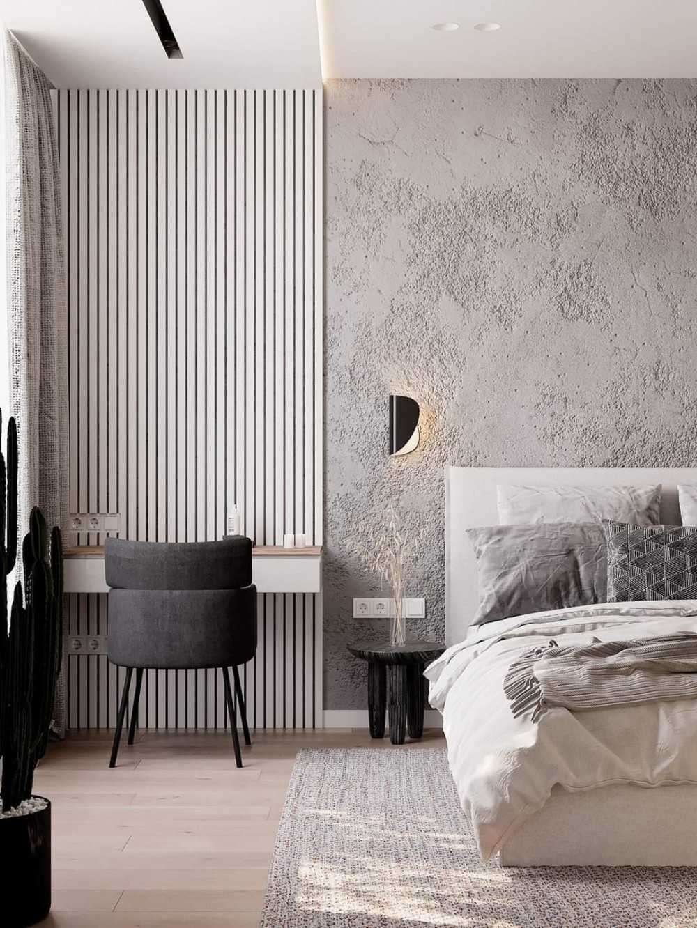 Contemporary Bedroom with Vinyl Flooring and Drop Ceiling