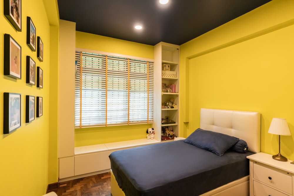 Asian Bathroom with Settee and Parquet Floor