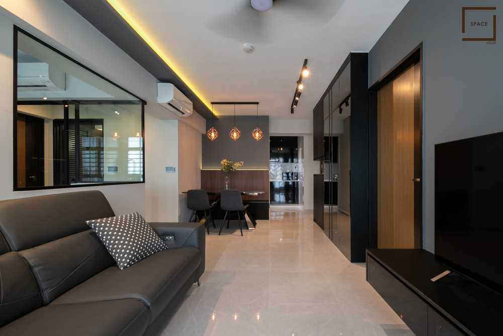 Modern Living Room with TV Console and Feature Wall