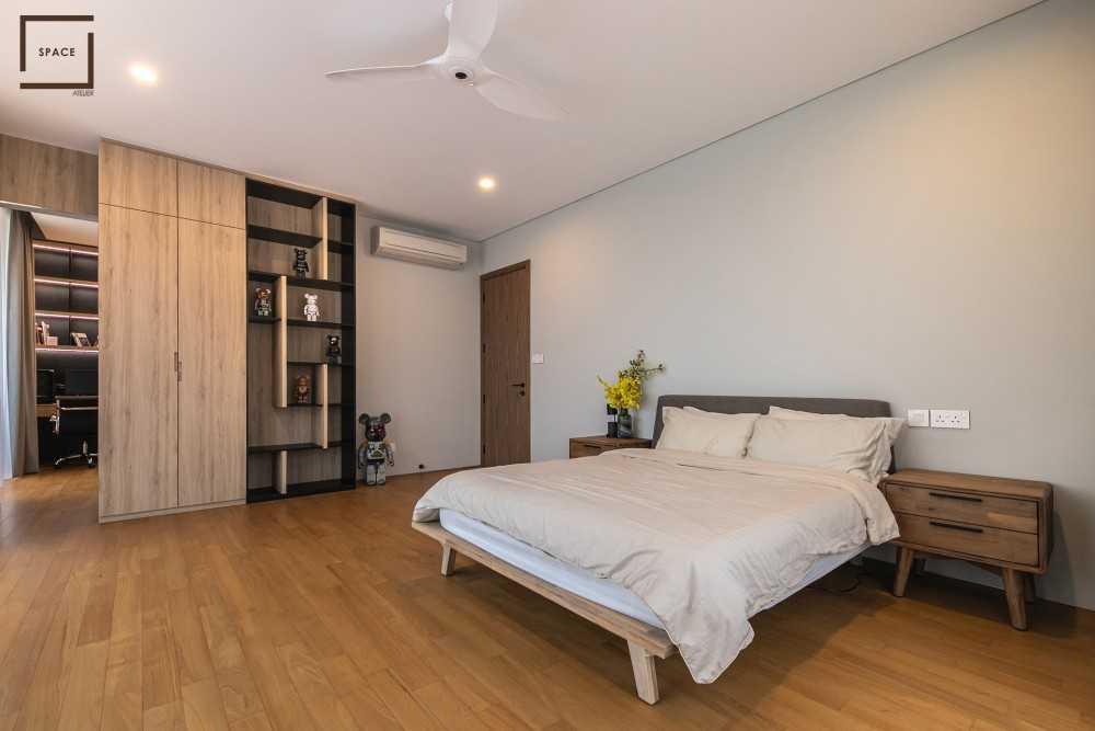 Contemporary Bedroom with Ceiling Light and Wardrobe