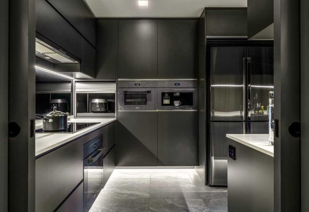 Modern Kitchen with Countertop and Cupboard