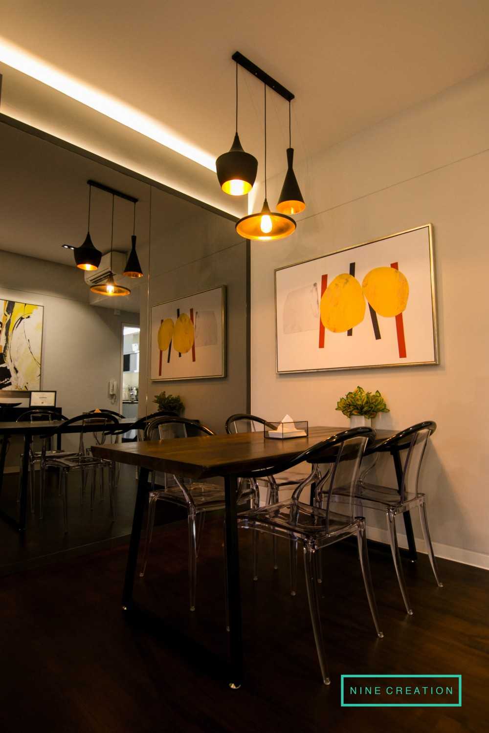 Modern Dining Room with Lighting and Pendant Light