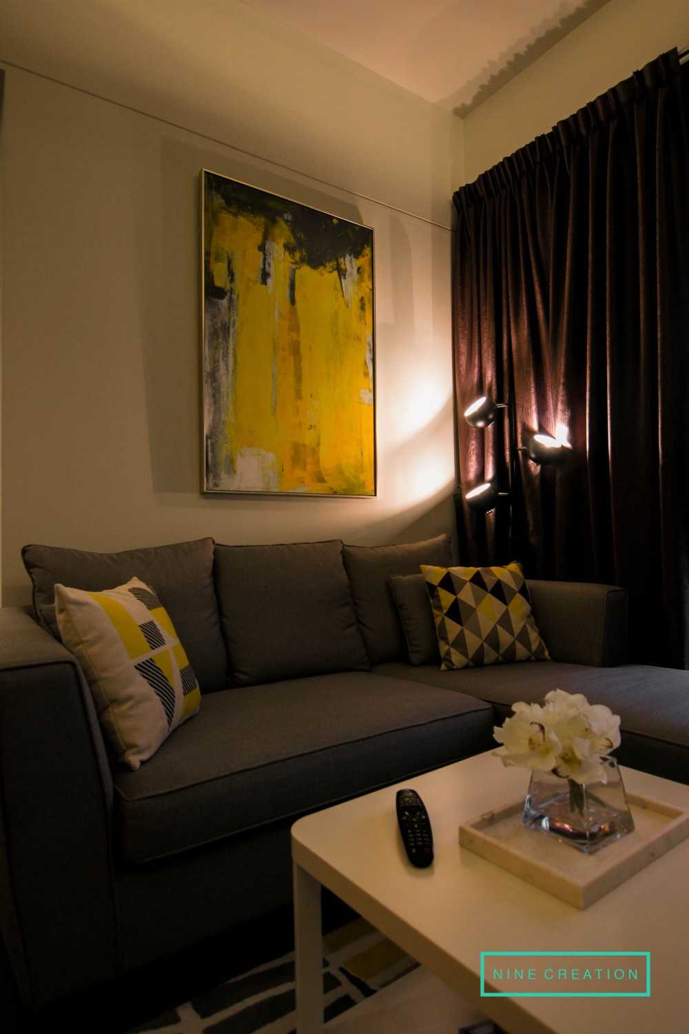 Modern Living Room with Herringbone Tiling and TV Console