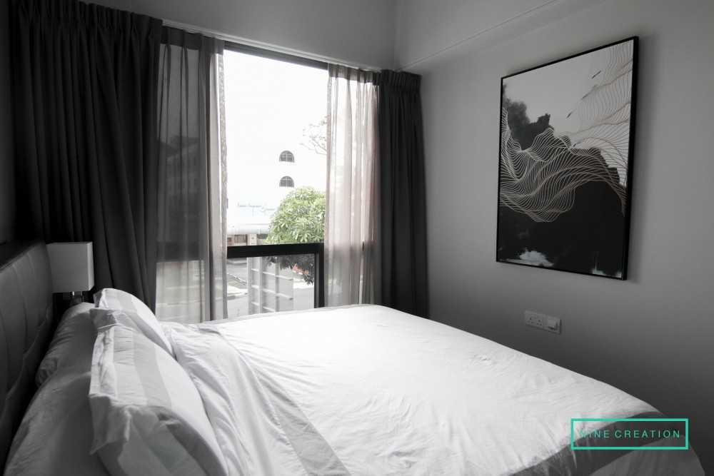 Modern Bedroom with Wardrobe and Sliding Wardrobe