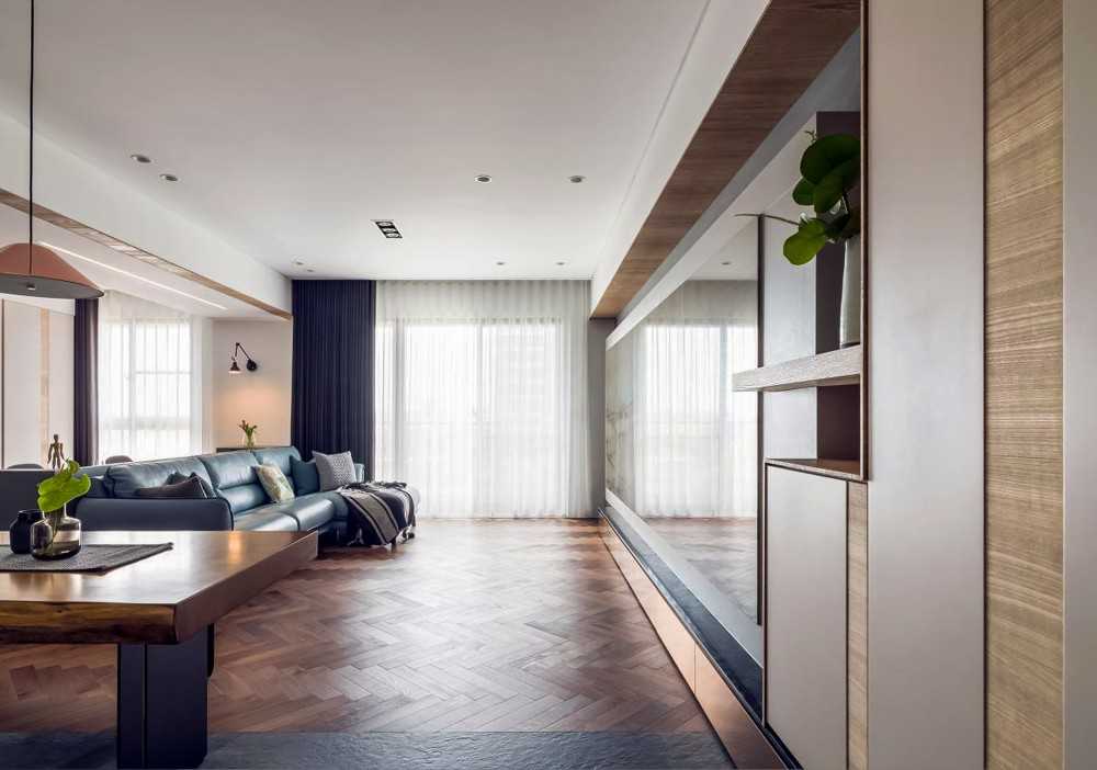 Modern Living Room with TV Console and Sofa