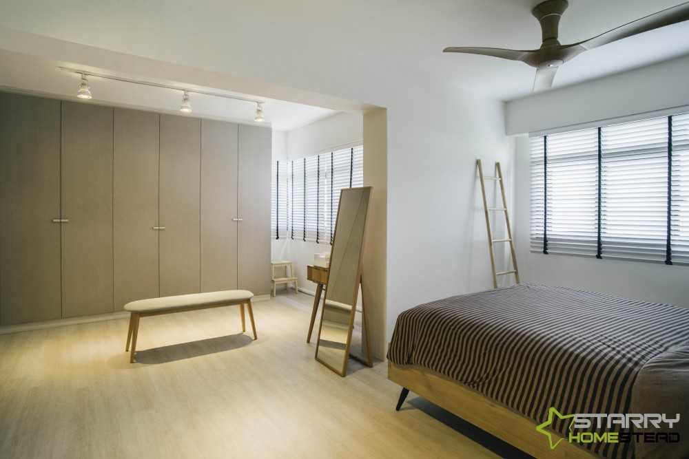 Contemporary Bedroom with Wardrobe and Seating Bench