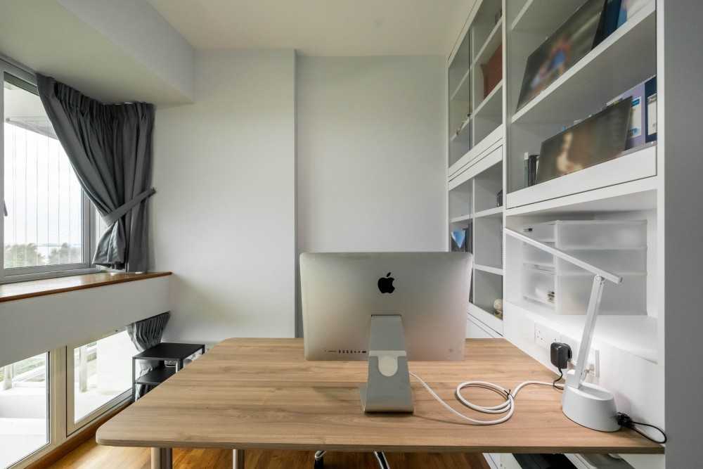 Contemporary Study with Bookshelf and Desk