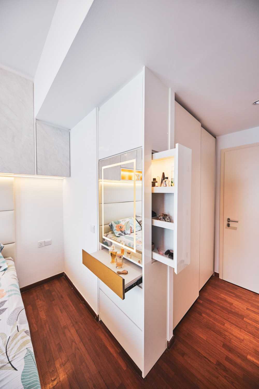 Modern Bedroom with Wardrobe and Bedroom Dresser