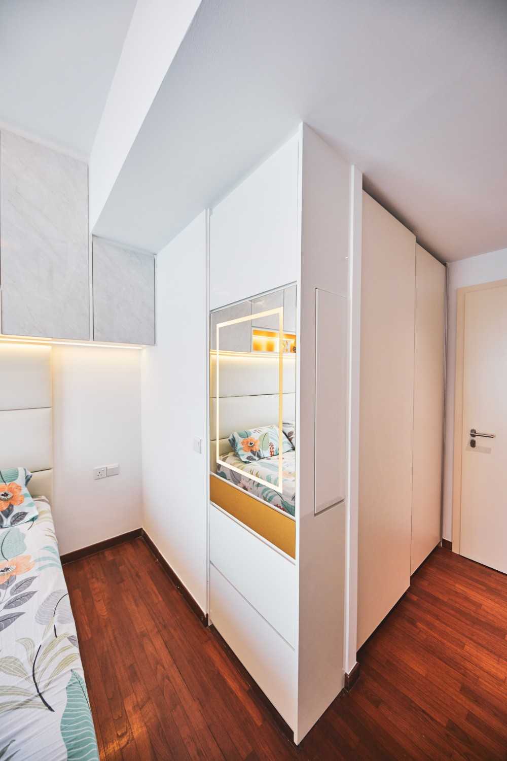 Modern Bedroom with Wardrobe and Bedroom Dresser