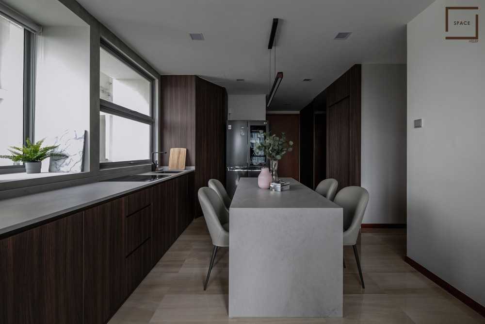 Contemporary Kitchen with Kitchen Window and Kitchen Island
