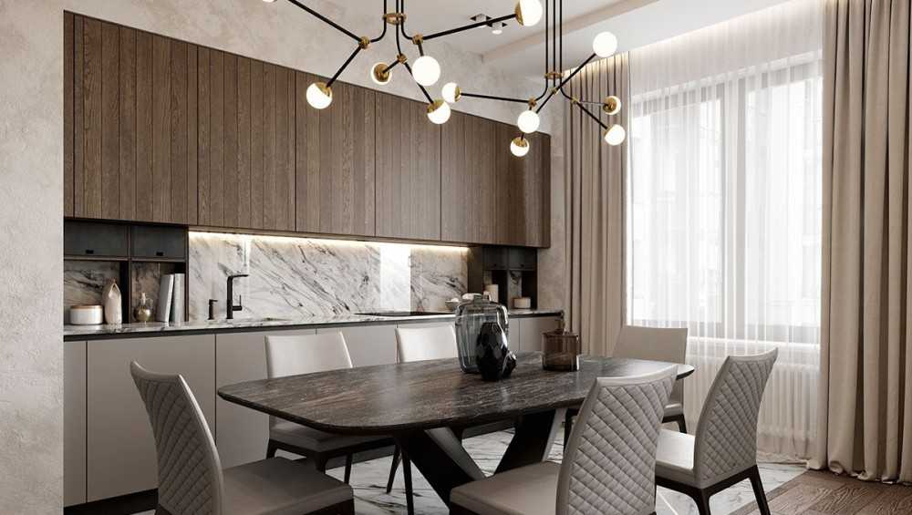 Contemporary Kitchen with Countertop and Homogeneous Tiles