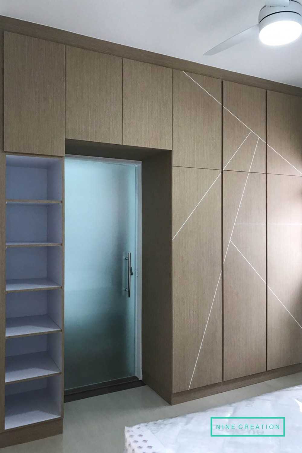 Scandinavian Bedroom with Vinyl Flooring and Homogeneous Tiles