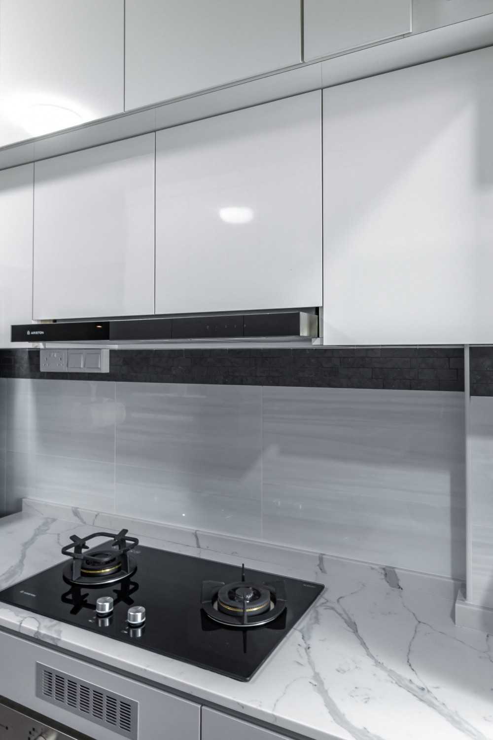 Modern Kitchen with Countertop and Cupboard