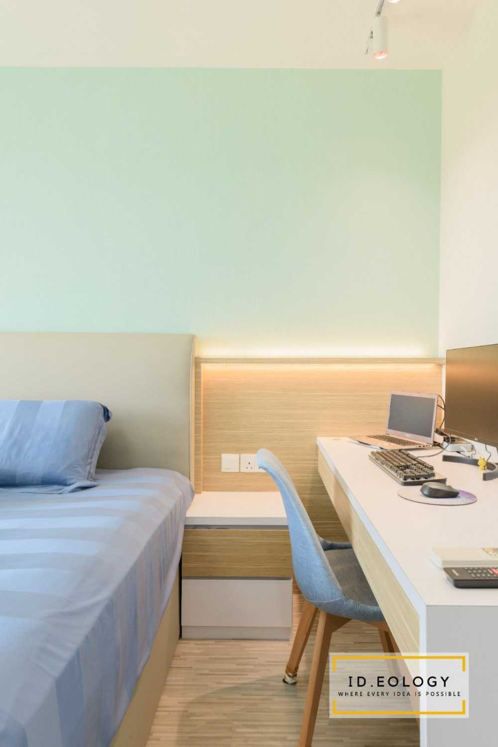 Eclectic Bedroom with Ceiling Light and Wardrobe