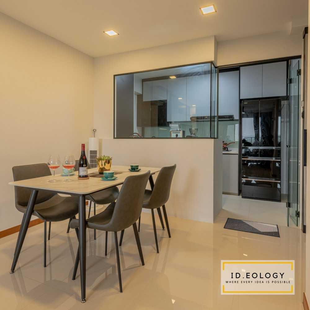 Modern Dining Room with Chandelier and Dining Table