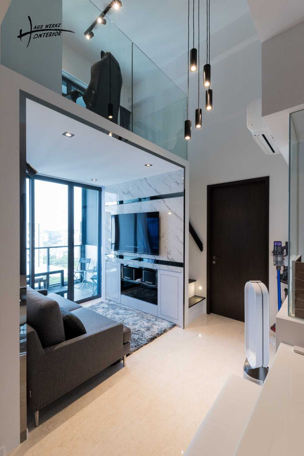 Modern Living Room with TV Console and Feature Wall