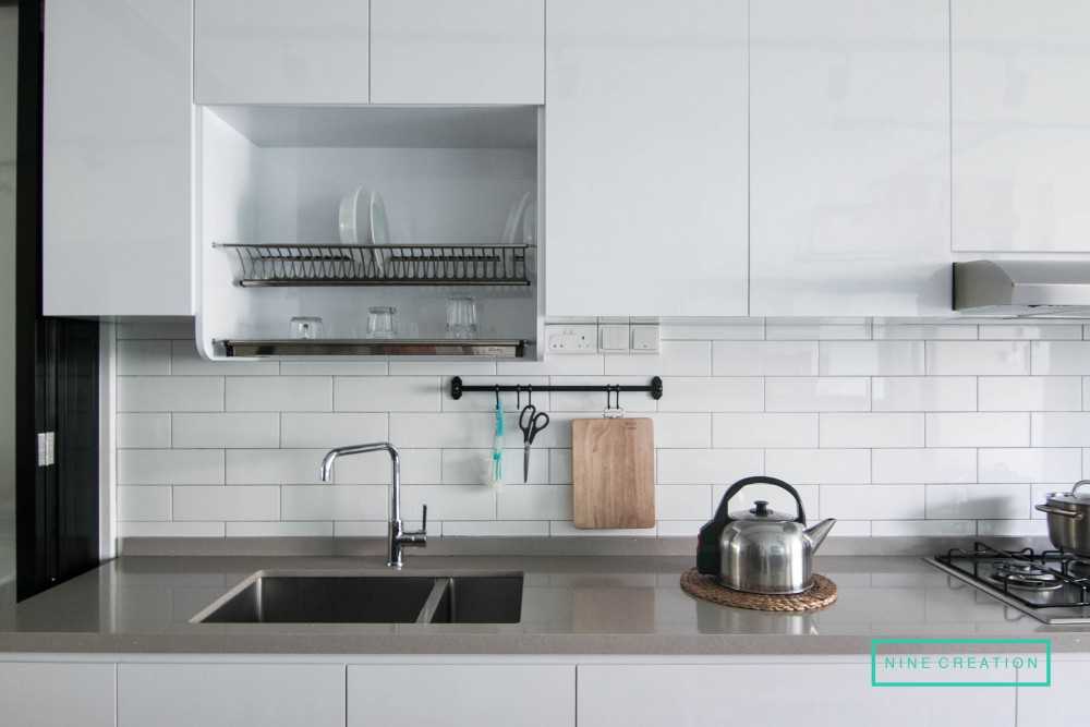 Minimalist Kitchen with Countertop and Kitchen Accessories