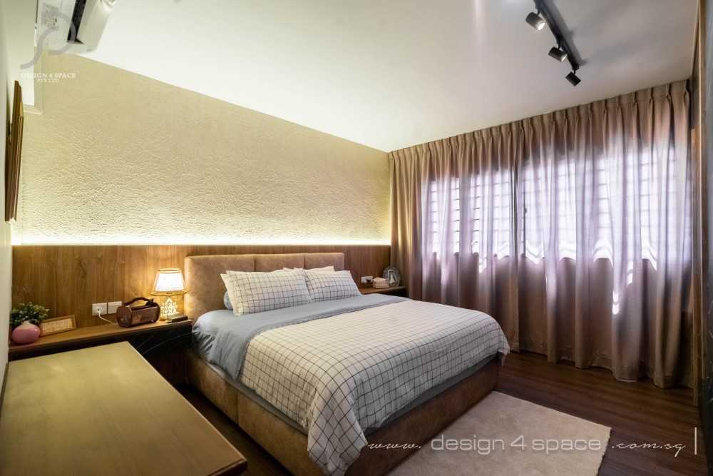 Modern Bedroom with Vinyl Flooring and Wood Flooring