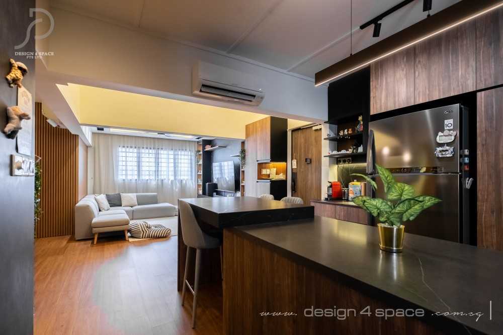 Modern Living Room with Vinyl Flooring and Wood Flooring