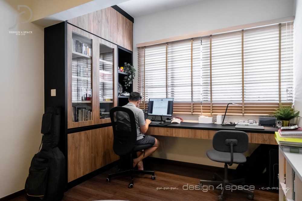 Modern Home Office with Desk and Desk Chairs