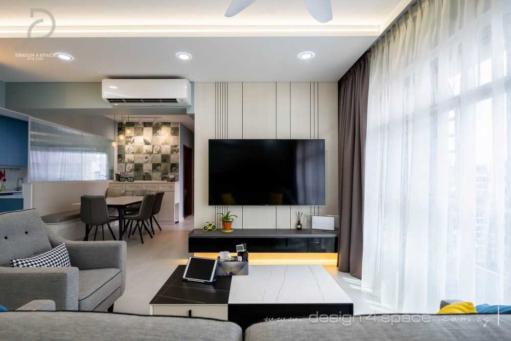 Modern Living Room with TV Console and Feature Wall