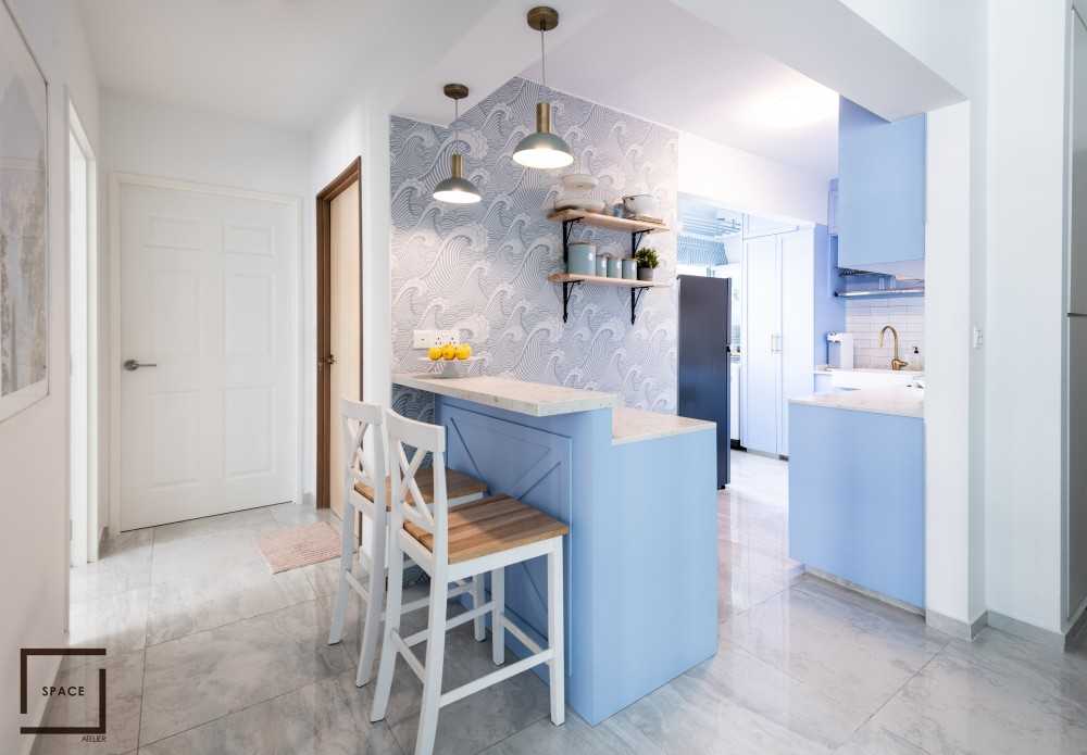 Country Kitchen with Kitchen Island and Open Kitchen