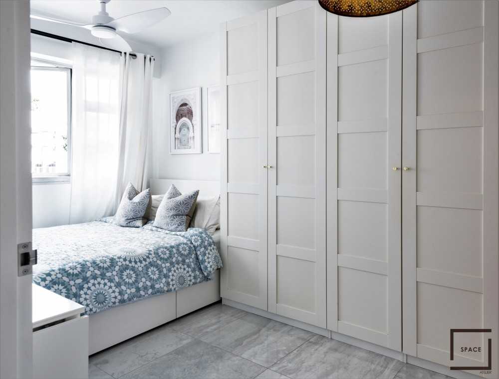 Country Bedroom with Wardrobe and Closet