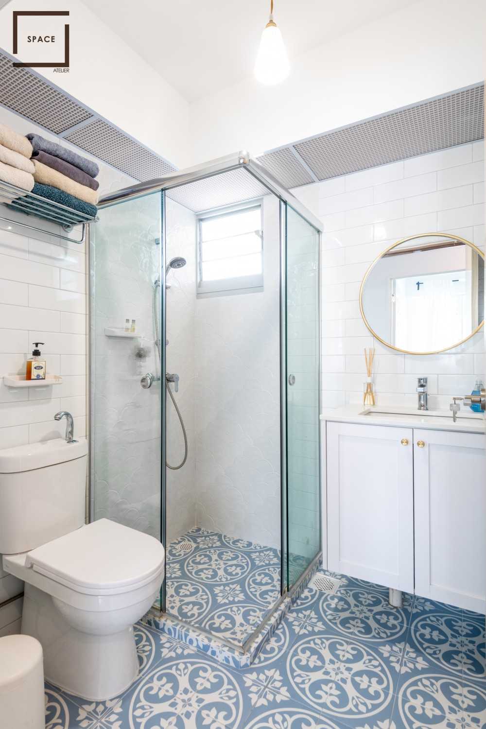 Country Bathroom with Mirror and Bathroom Mirrors