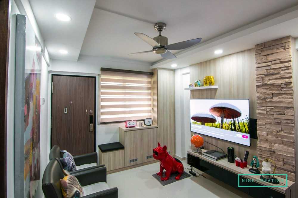 Modern Living Room with Settee and TV Console