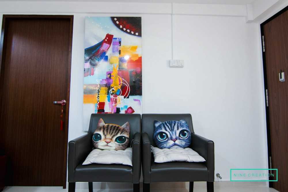 Modern Living Room with Armchairs and Doors
