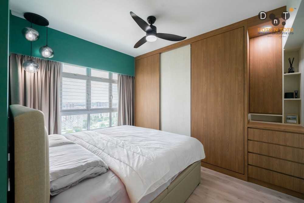 Scandinavian Bedroom with Vinyl Flooring and Wood Flooring