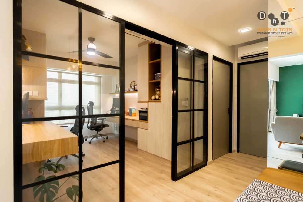 Scandinavian Study with Drop Light and Desk Chairs
