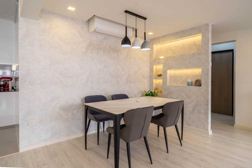 Modern Dining Room with Dining Table and Dining Chairs