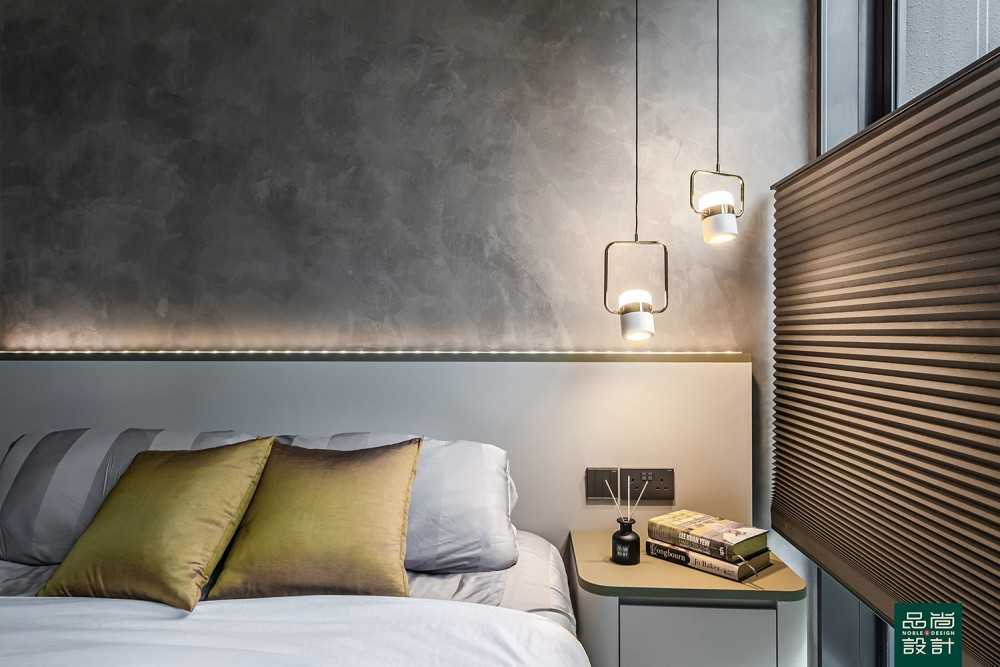 Modern Bedroom with Feature Wall and Built-in Bed