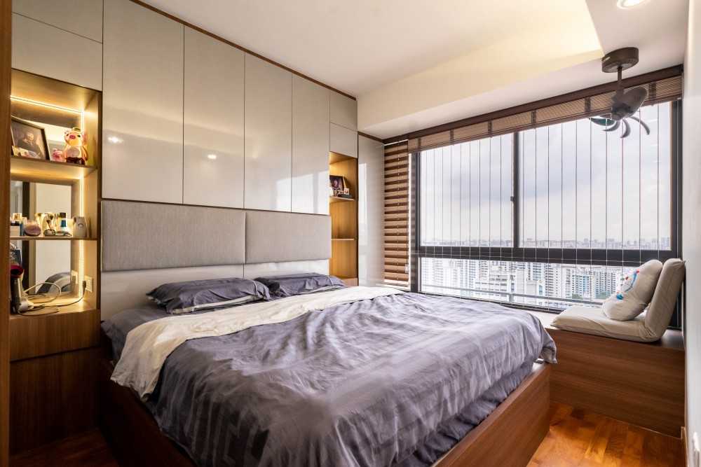 Modern Bedroom with Cove Lighting and Wardrobe