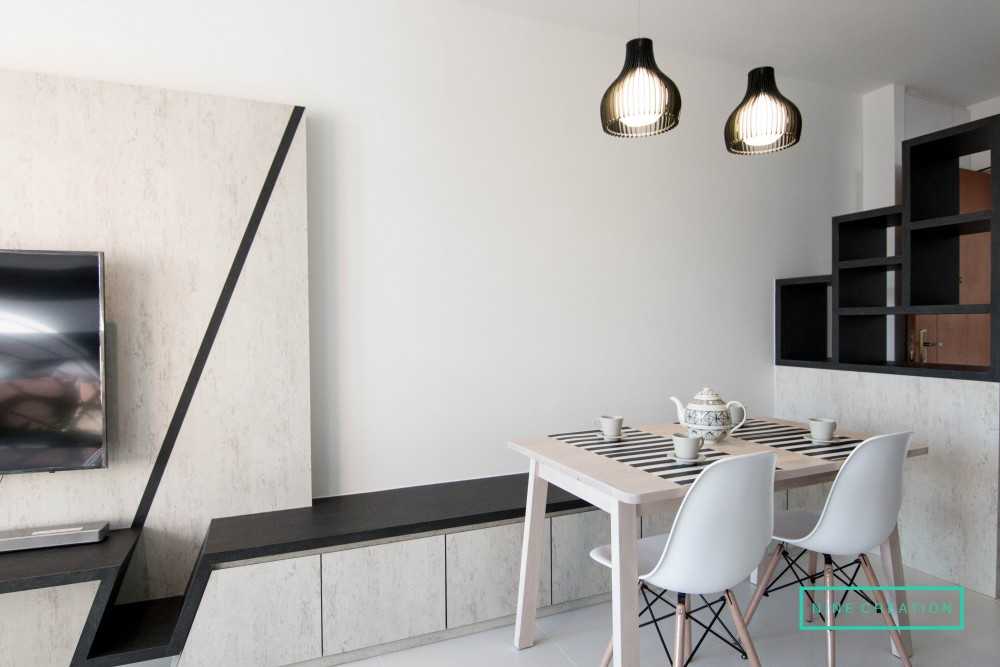 Modern Dining Room with Drop Light and Cove Lighting