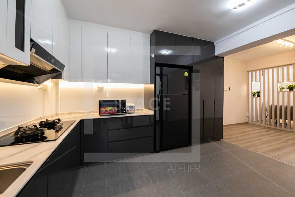 Scandinavian Kitchen with Cupboard and Kitchen Accessories