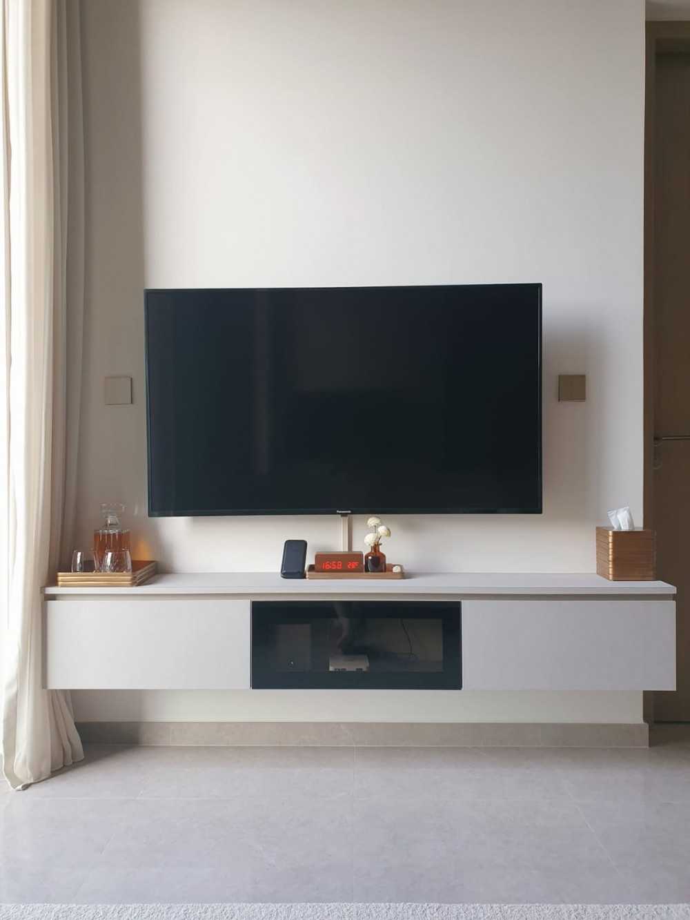 Contemporary Living Room with TV Console and Coffee Table