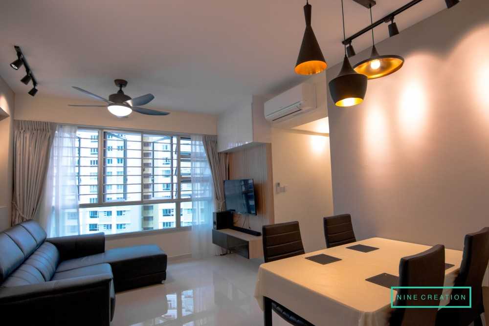 Modern Living Room with Feature Wall and TV