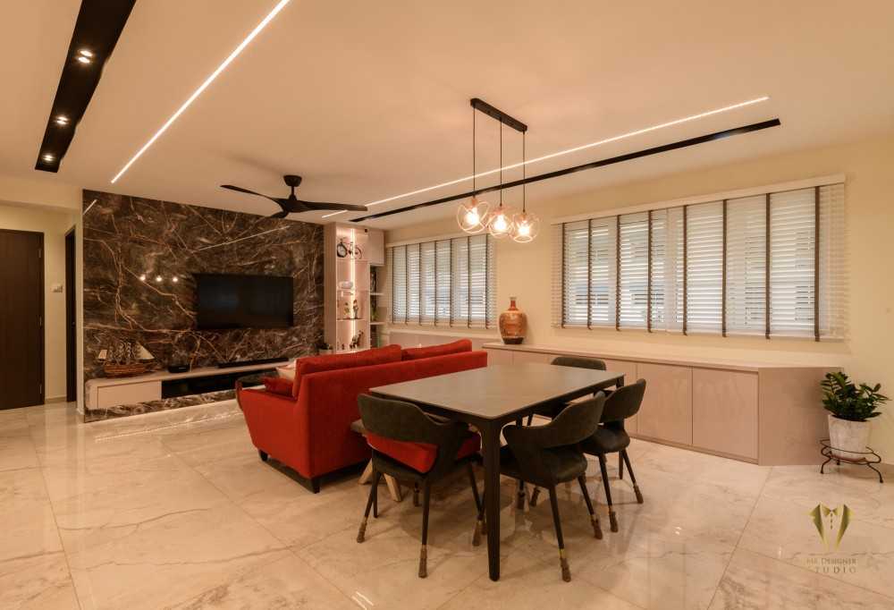 Contemporary Living Room with Settee and Homogeneous Tiles